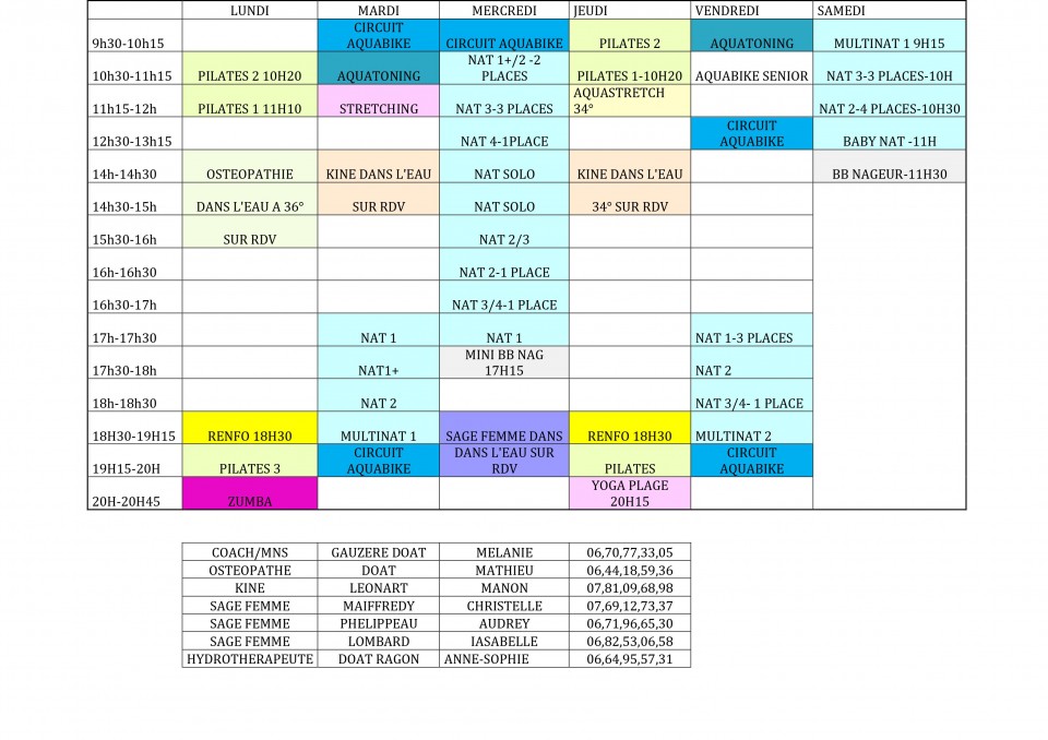 PLANNING 27/08/24